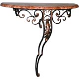 1940's Wrought Iron Console