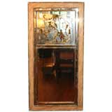 French 1940s Reverse Painted Mirror