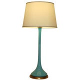 Beautiful Long Necked Blue Murano Lamp