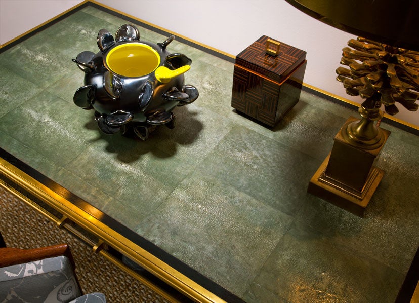Gilt Shagreen Desk / Writing Table