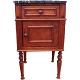 Antique mahogany night stands with vermont verde marble tops