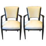 A pair of French art Modern Arm Chairs