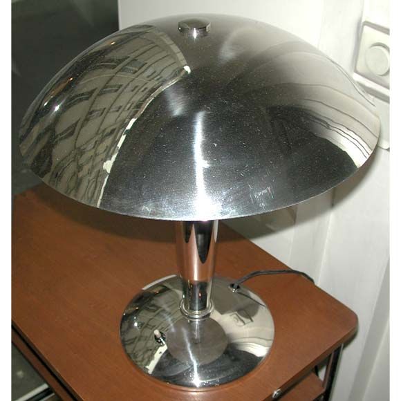 French 1930s Nickel Desk Lamp