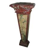 Pair of venetian faux marble pedestals.