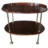 Mahogany and Brass Cocktail Table