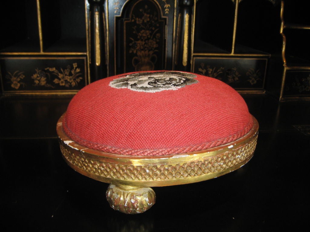 A pair of Petit point foot stool.