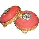 A pair of Petit point foot stool.