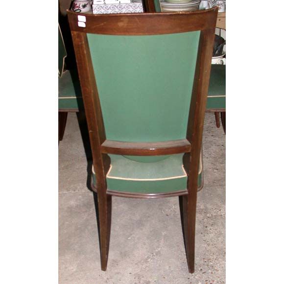 Set of Four Vintage French High Back Dining Chairs In Good Condition For Sale In Bronx, NY
