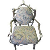 French Fauteuil style Antler Chair .
