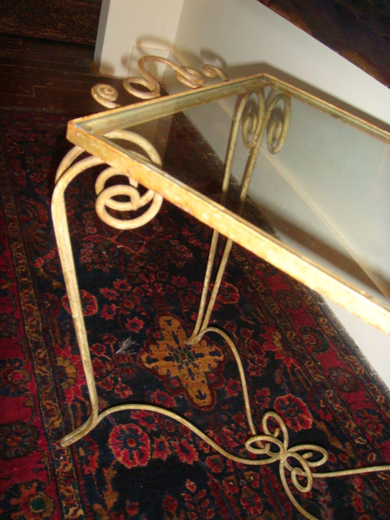 French Cocktail Iron Coffee Table For Sale