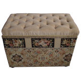 Victorian Upholstered and needlework Ottoman