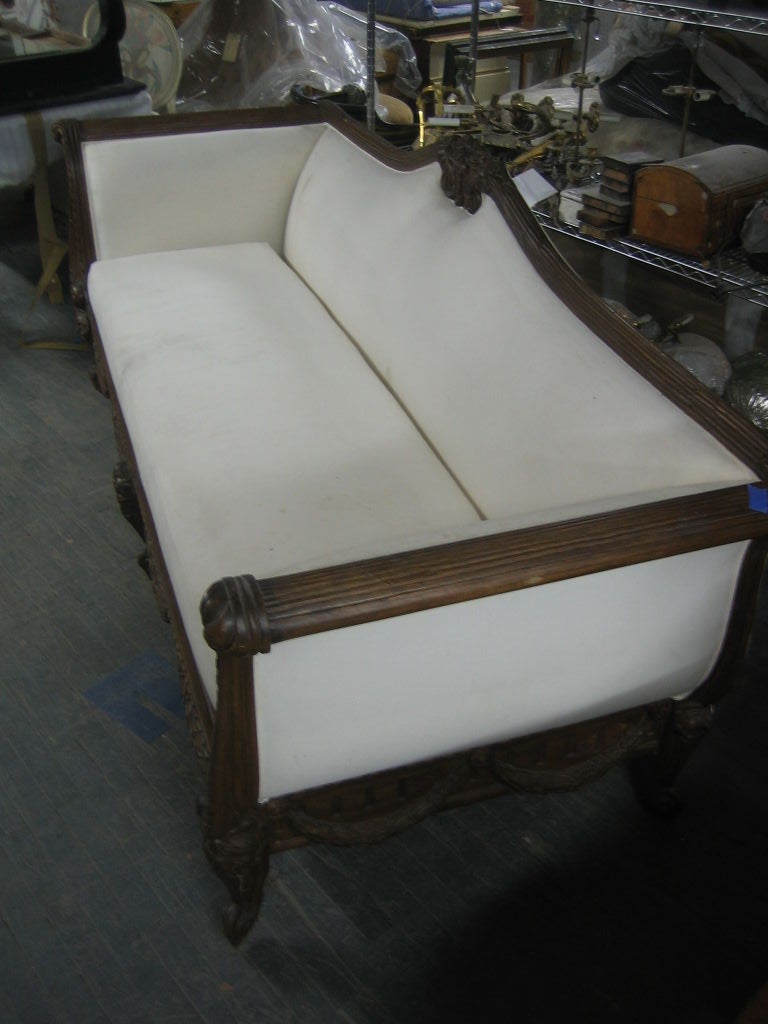 English Beautifly Carved Early 19 century Divan.