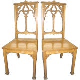 Pair of Gothic style  side chair