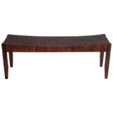 Woven Leather Dressing Bench