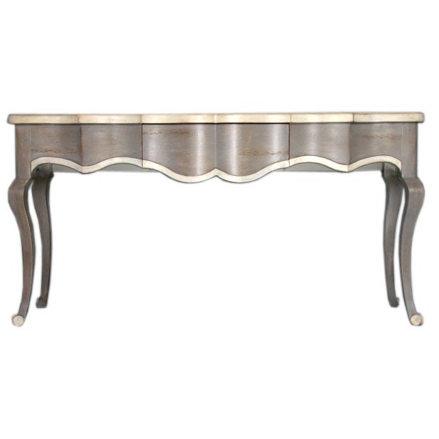 Grey/White Painted Avignon Style Console with Drawer