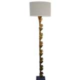 Gilded Leaf Metal French Floor Lamp with Shade