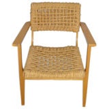 Set of 8 Rope and Wood Arm Chairs