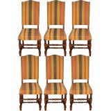 Set of Six Vintage Provance Dining Chairs