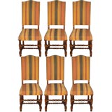 Set of Six Vintage Provance Dining Chairs