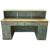 Blue Green Painted Chinese Desk