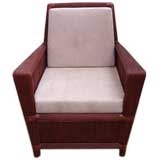 Newport Art Deco Rattan Club Chair