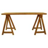 French Oak Trestle Console/Desk