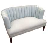 Deco Channel Back French Loveseat