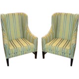 Heather Stripe Wing Chair