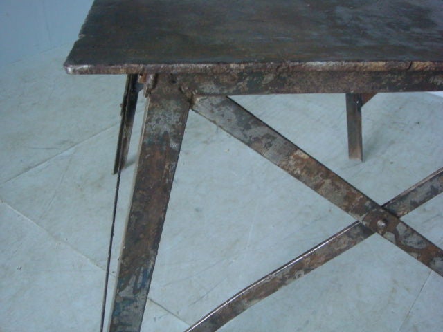 Belgian Side Table with Cross Base 1