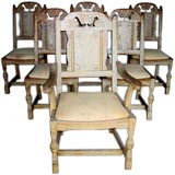Set of Six Limed Oak Dining Chairs Set of Six Limed Oak Dining Chairs