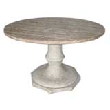 48" Round Provence Style Pedestal Ash Dining Table