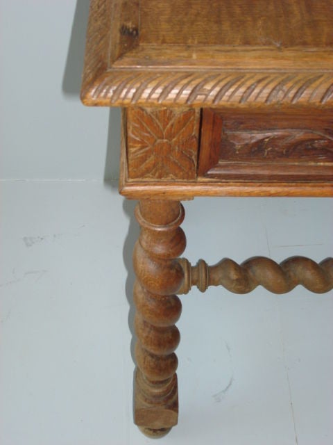 Mid-20th Century Carved Wood Fox Motif Desk