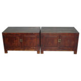 Pair of Low Antique Chinese Side Tables