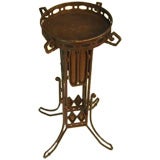 Round Iron French Art Nouveau Round Cigarette Table