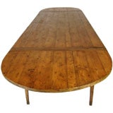 French Oak Dining Table with Two Leaves French Oak Dining Table with Two Leaves