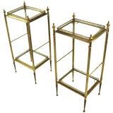 Pair of Brass
Glass Side Tables Pair of Brass
Glass Side Tables