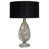 Vintage Lucite Lamp with Imbedded Money Branch