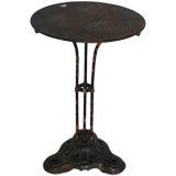 Round Black Metal Bistro Table