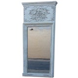 1850 French Trumeau Floral Motif Mirror