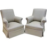 Pair of Napoleon III Chairs  with Skirt