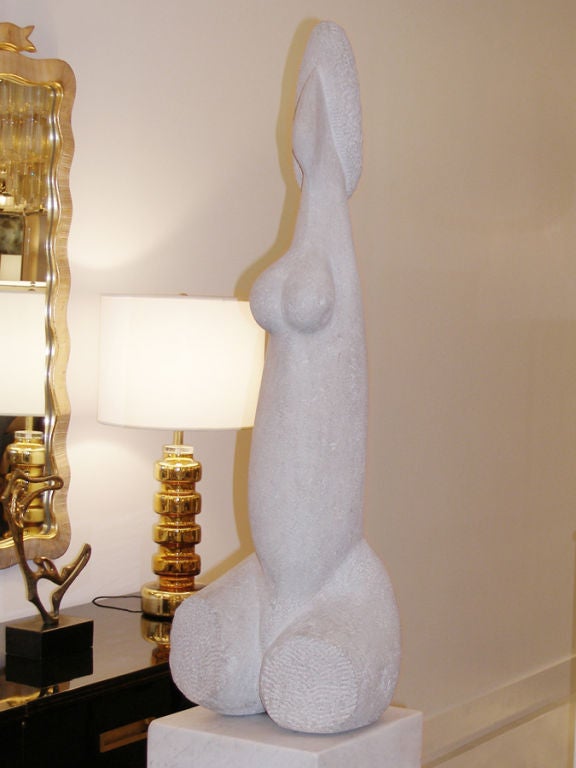 David Klass Lime Stone Figure on Marble Base.

Signed D Klass.

This sculpture is in stock.