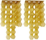 Pair of Venini Amber Glass Sconces