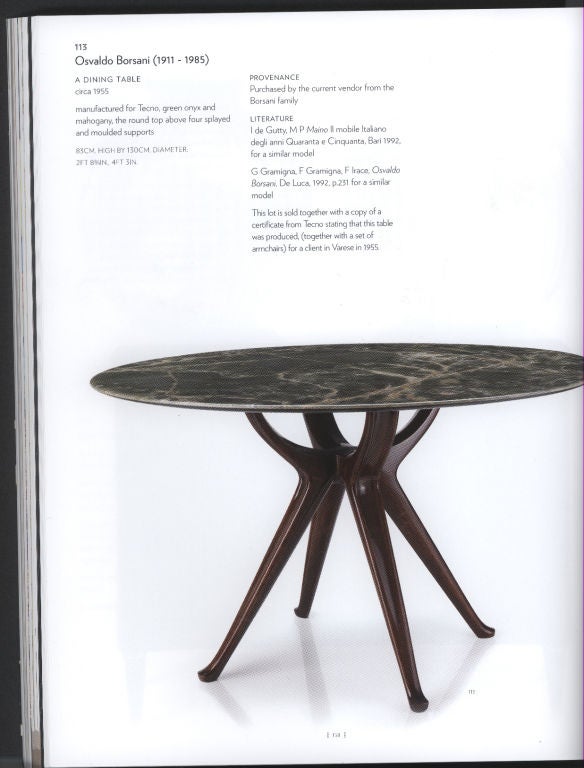 Osvaldo Borsani Mahogany Dining Table