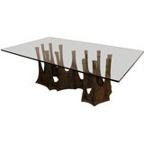 Paul Evans Sculpted Bronze Dining Table