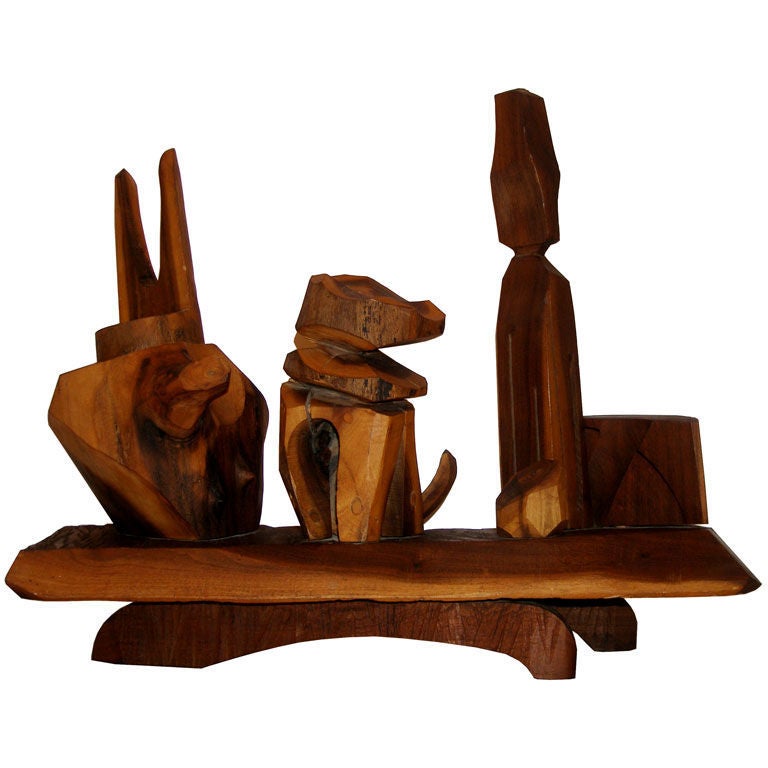 Leo Russell Cubist Sculpture C. 1940's For Sale