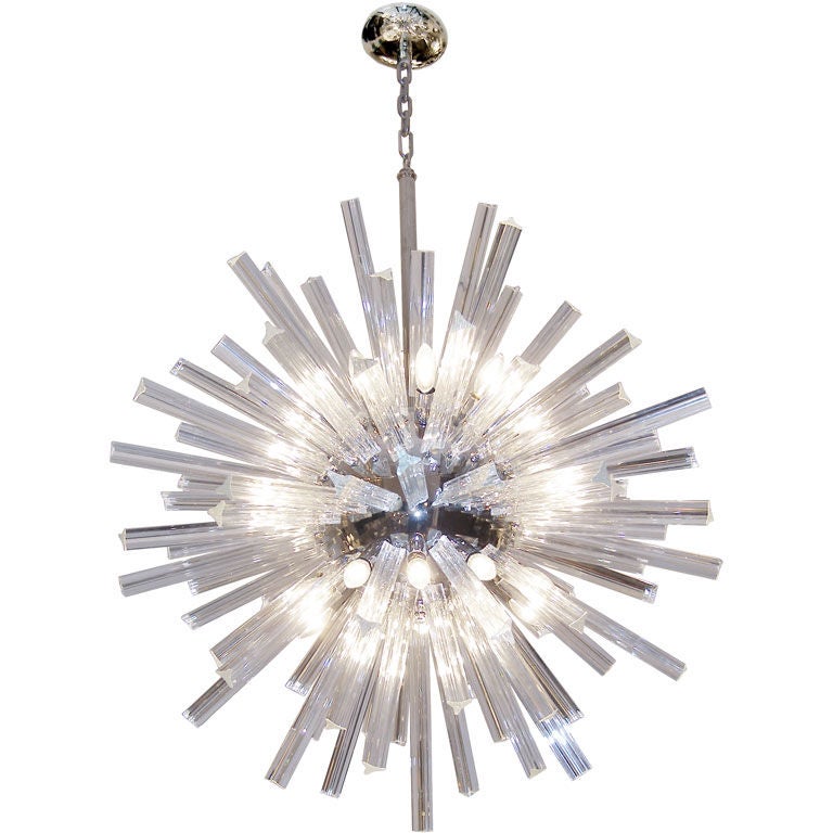 Crystal Snowflake Chandelier For Sale