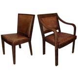 Set of 4 Signed Karl Springer Leather Chairs 12