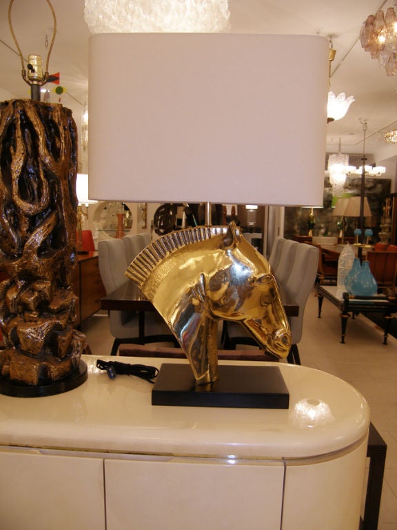 Bronze Horse Head Lamp 1