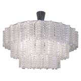 Orrefors 3 Tiered Crystal Chandelier