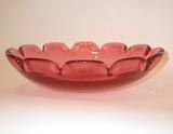 Barovier Scalloped Pink Bowl with Gold Inclusions